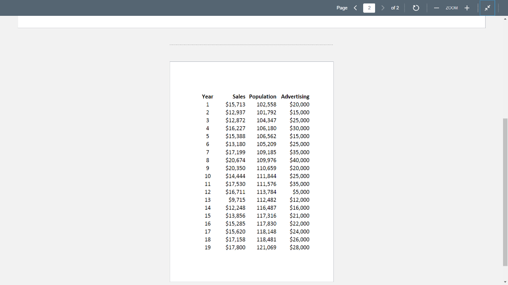 Please do it with Excels and show the formulas.