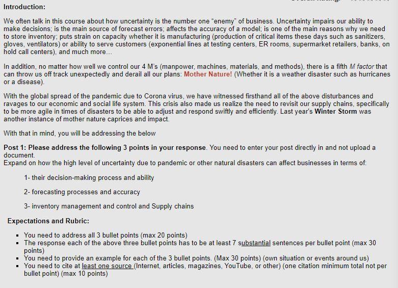 Introduction: We often talk in this course about