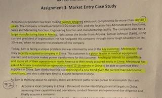 After reading the case study and option 1, what