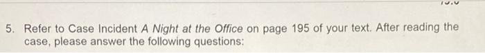 A night at the Office (page 195) A Night at the