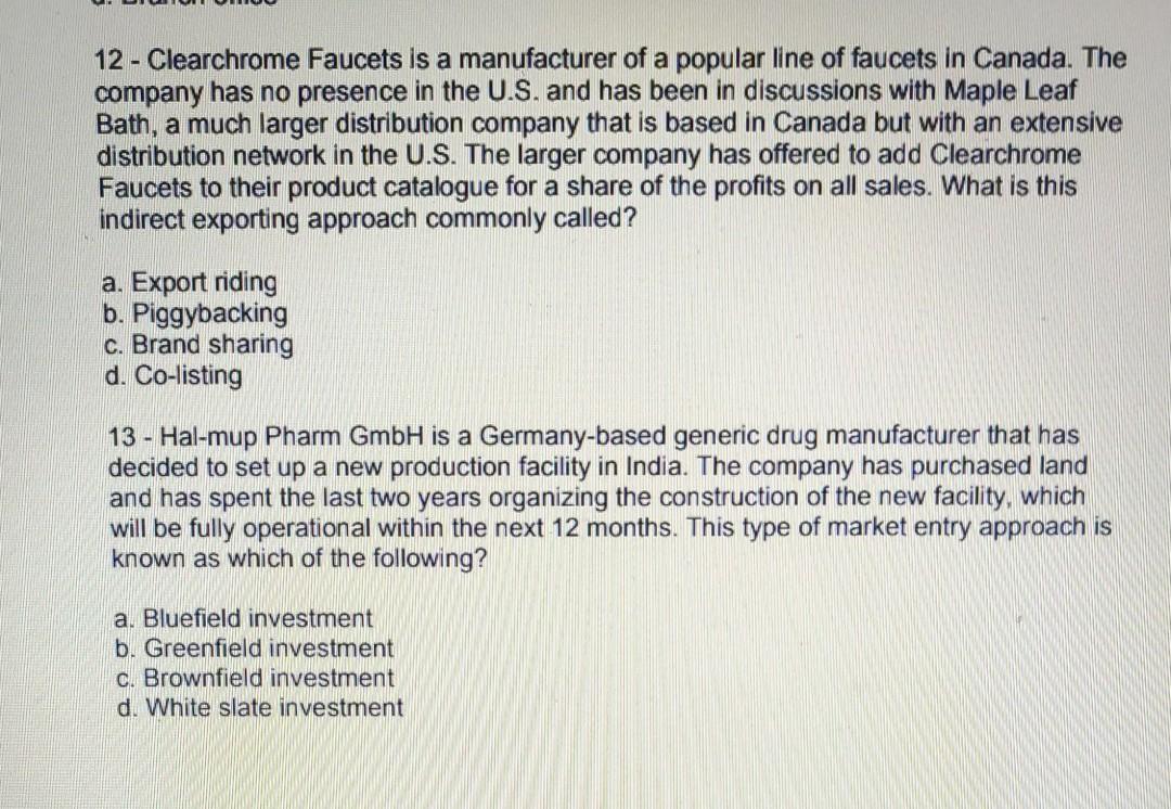 12 - Clearchrome Faucets is a manufacturer of a