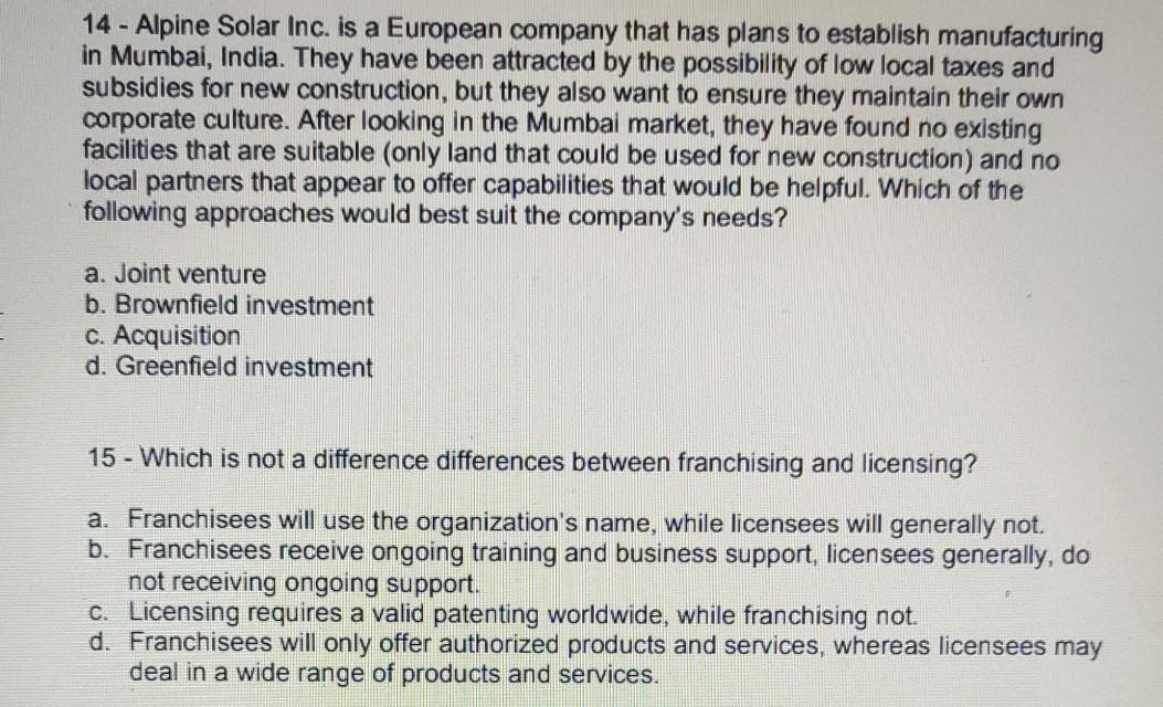14 - Alpine Solar Inc. is a European company that