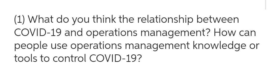 (1) What do you think the relationship between