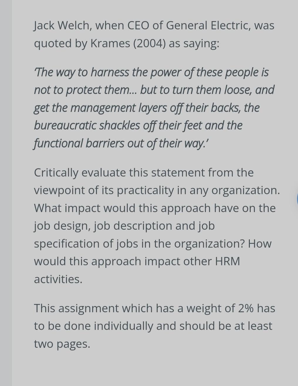 the subject is human resource management. can you