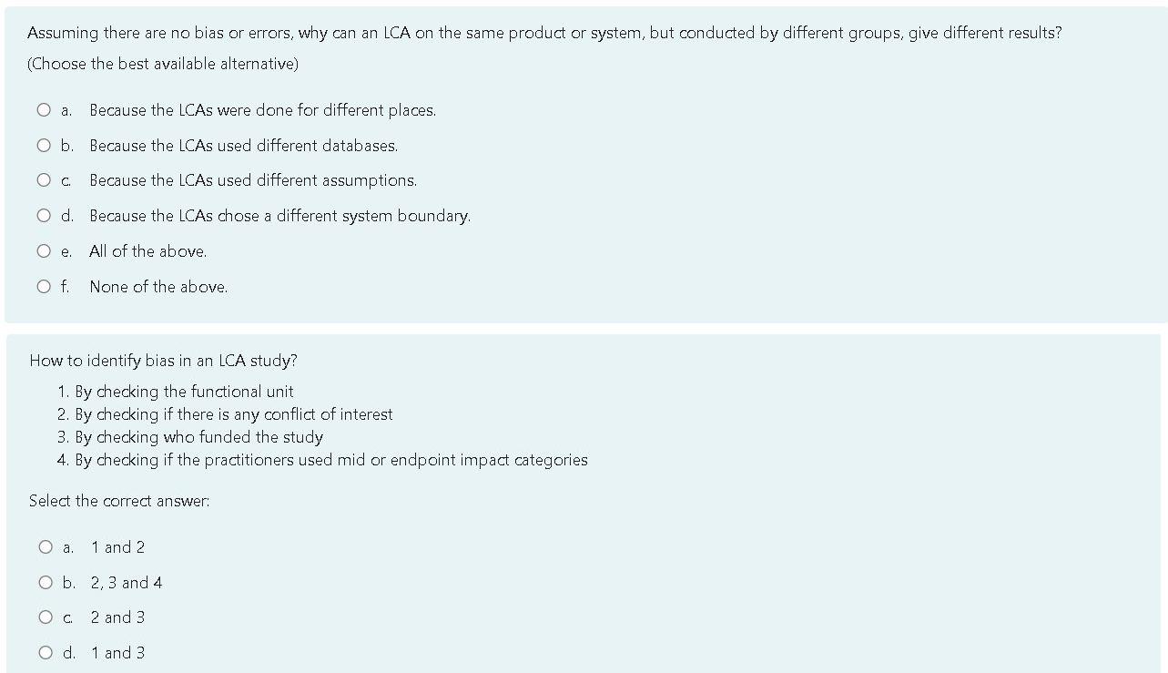 Assuming there are no bias or errors, why can an
