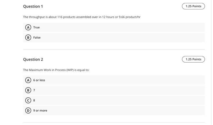 using arena Test Content An assembly production