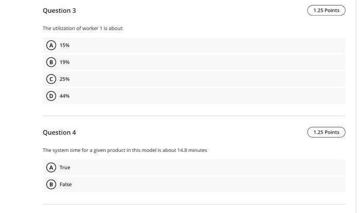 using arena Test Content An assembly production