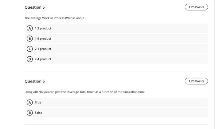 using arena Test Content An assembly production