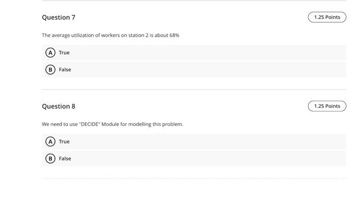 using arena Test Content An assembly production