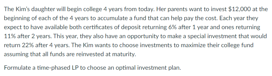 The Kim's daughter will begin college 4 years