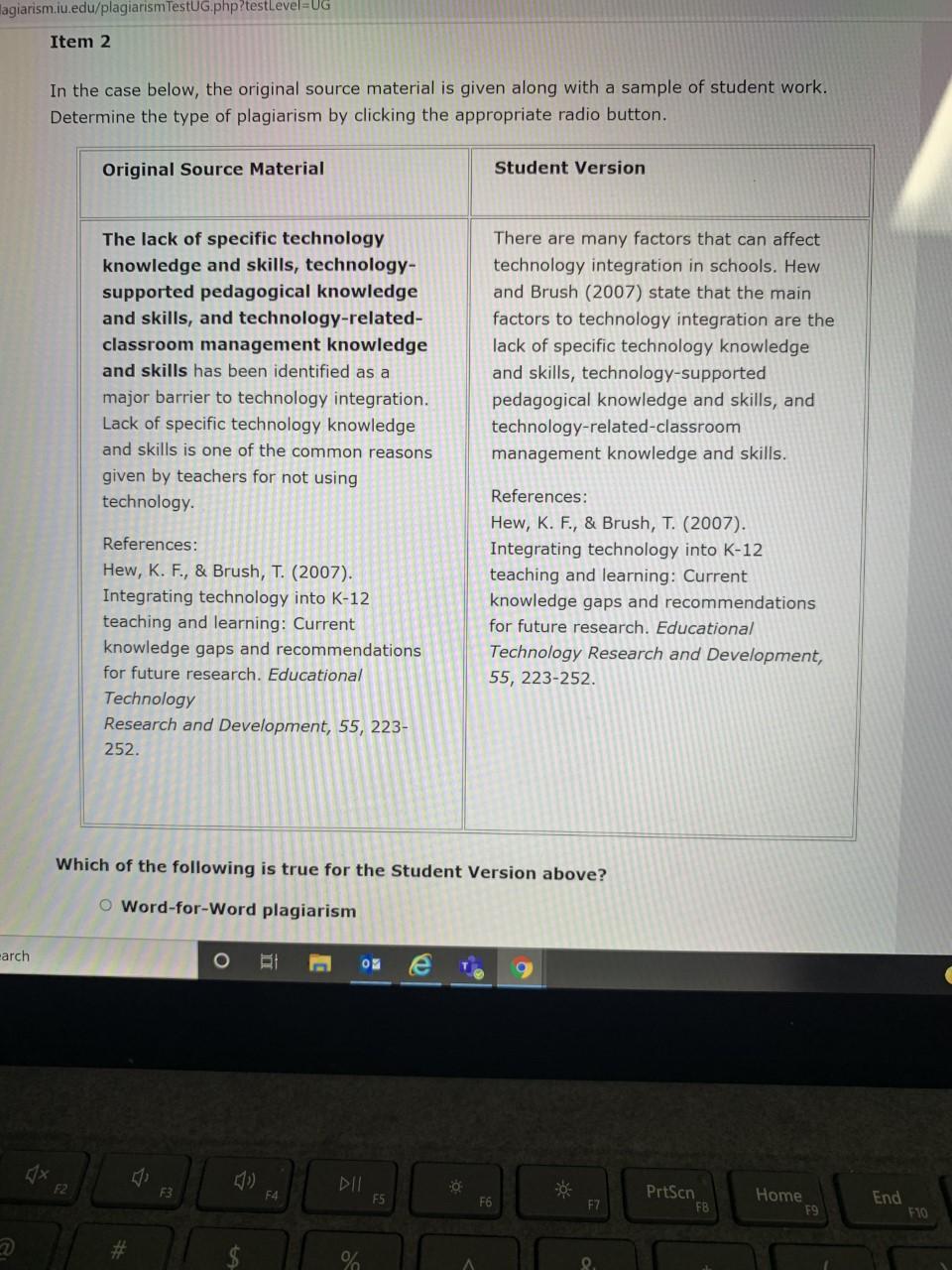 Item 1 In the case below, the original source