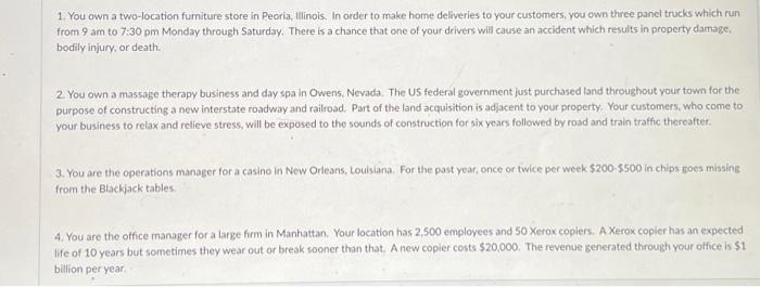 identify the risk treatments for each scenario