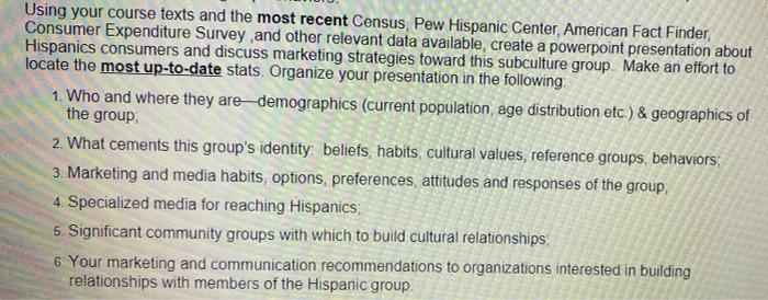 Using your course texts and the most recent