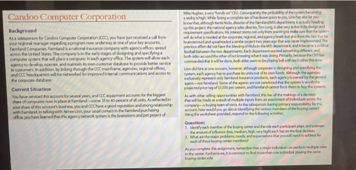 Candoo Computer Corporation Background As a