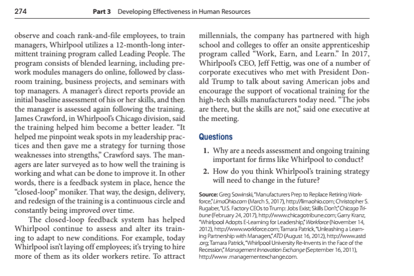 Respond to the questions at the end of Case Study