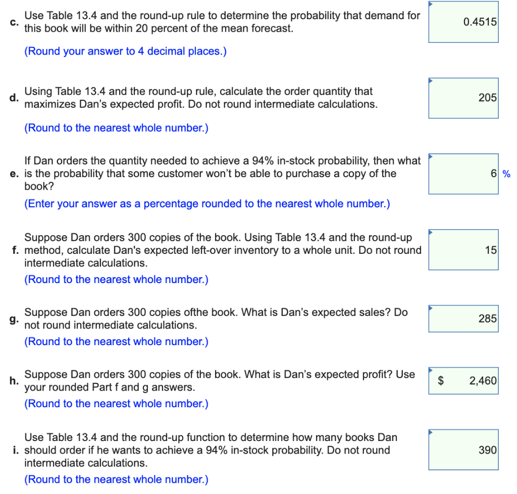 The only one that is correct is E. Can you