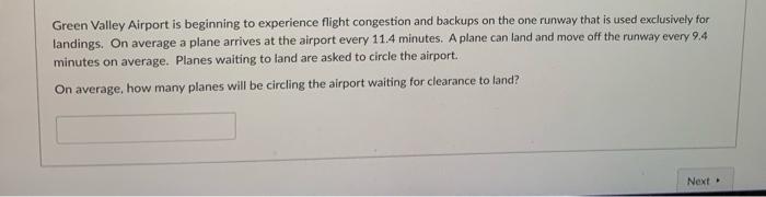 Green Valley Airport is beginning to experience