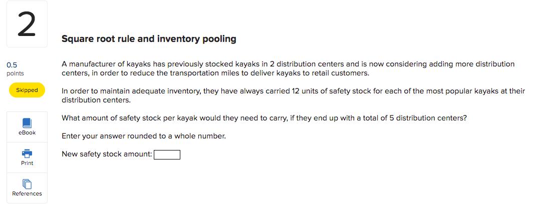 2 Square root rule and inventory pooling 0.5