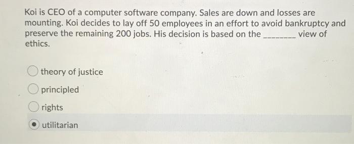 Help me Koi is CEO of a computer software