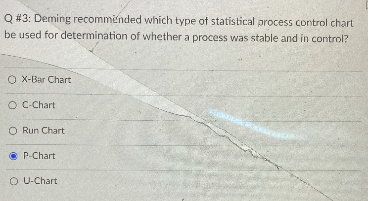 What is the answer? Q #3: Deming recommended