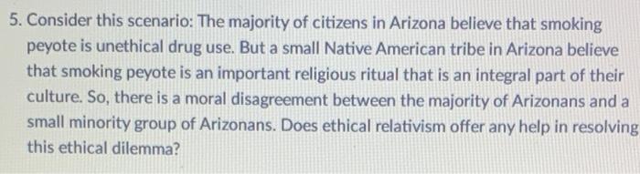 5. Consider this scenario: The majority of