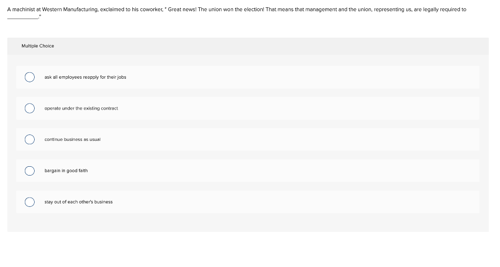 A machinist at Western Manufacturing, exclaimed