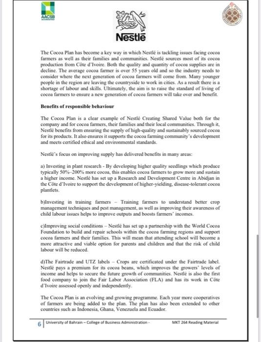 Students are required to read the case thoroughly