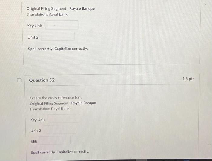 Original Filing Segment: Royale Banque