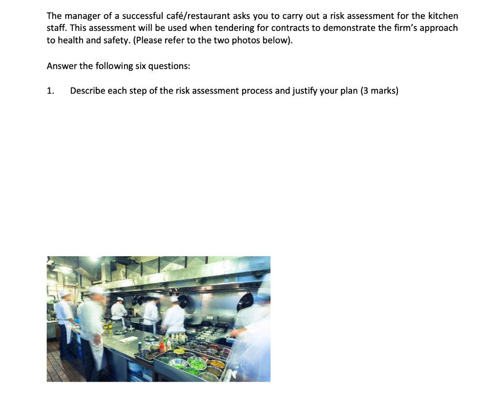 The manager of a successful caf/restaurant asks