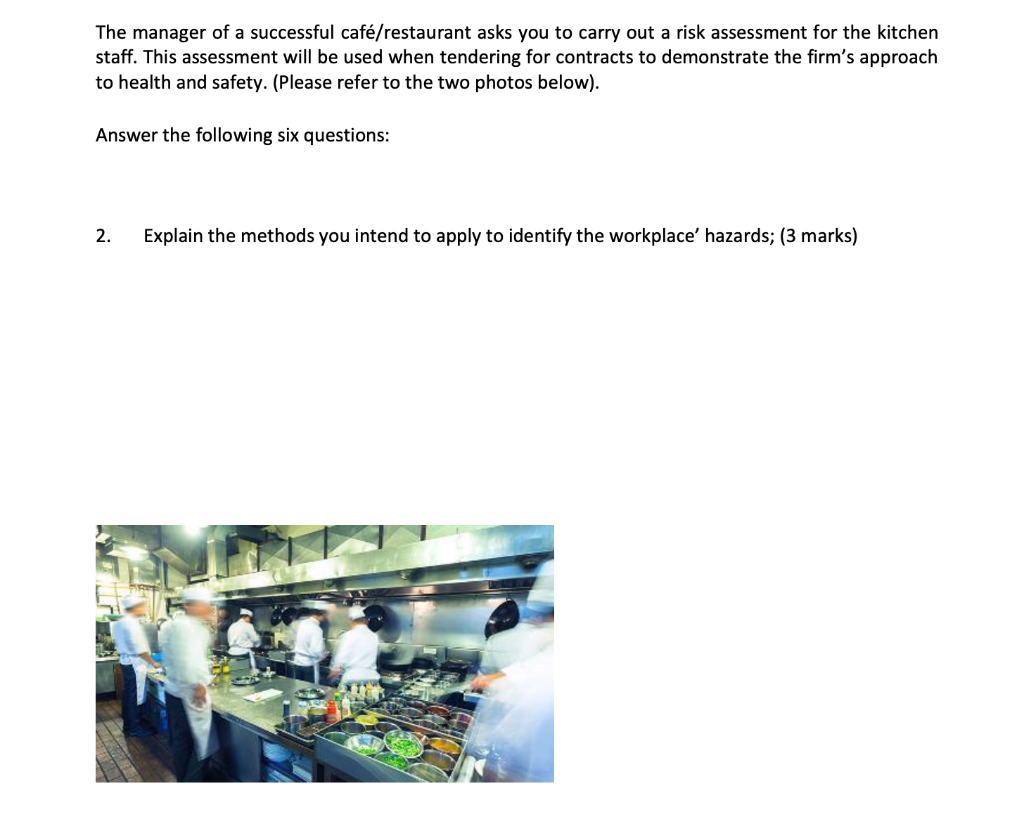 The manager of a successful caf/restaurant asks