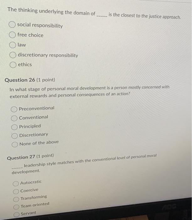 The thinking underlying the domain of is the