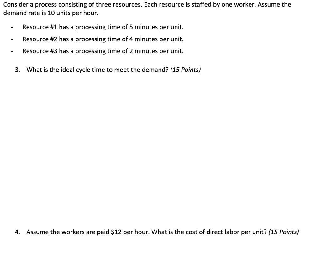 Please show all work Consider a process