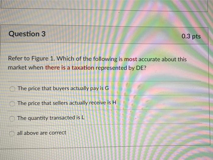 Question 3 0.3 pts Refer to Figure 1. Which of