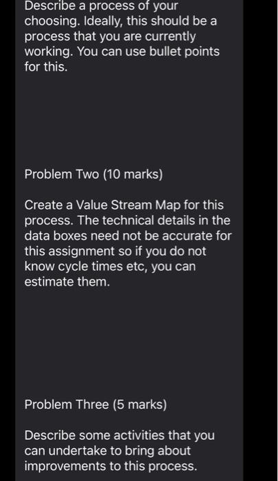 Describe a process of your choosing. Ideally,