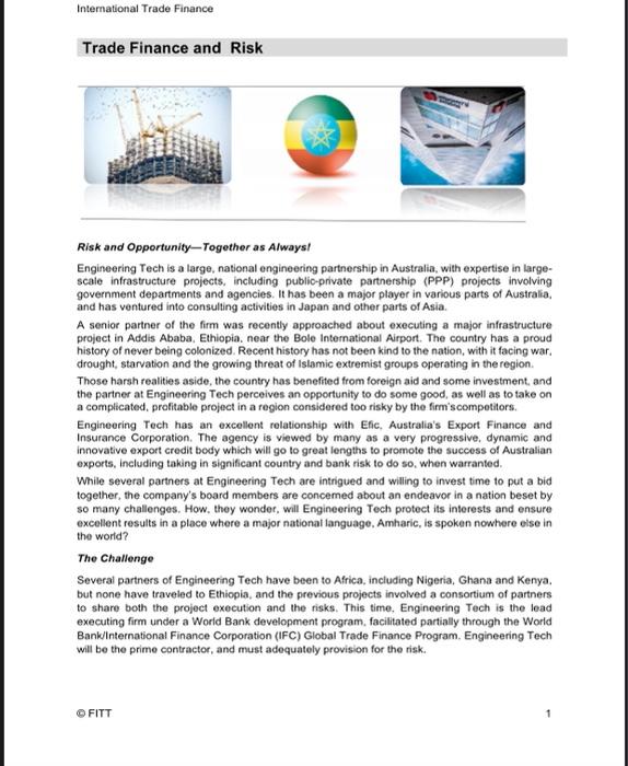 International Trade Finance Trade Finance and