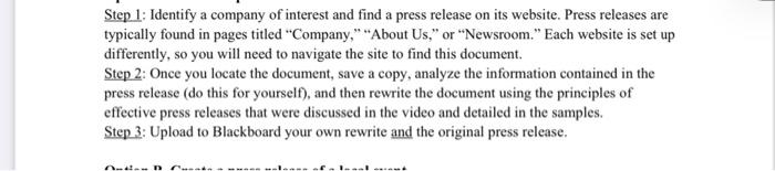 Step 1: Identify a company of interest and find a