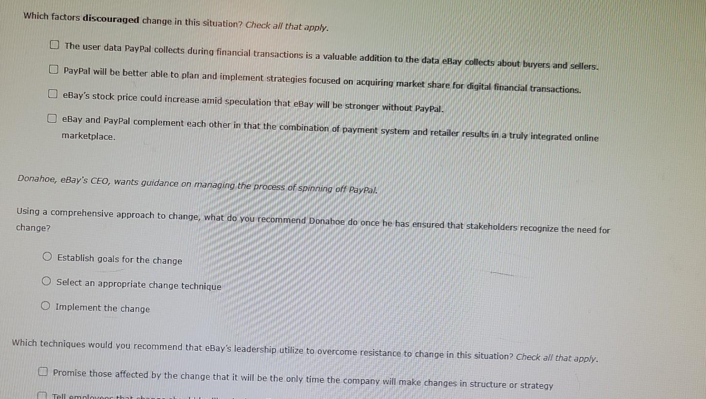 In 2001, eBay acquired PayPal, the