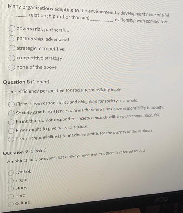 Many organizations adapting to the environment by