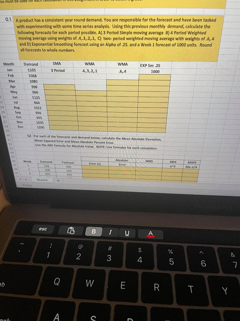 las must be used for den Q1 A product has a