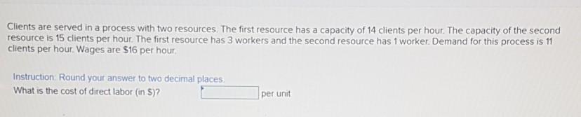 Emergency Clients are served in a process with