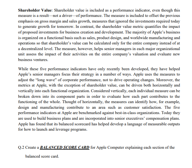 = Shareholder Value: Shareholder value is