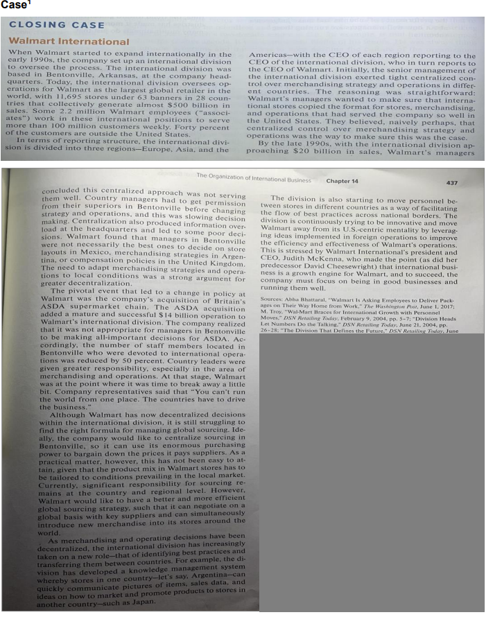 Question 3 Discuss how the need for control over