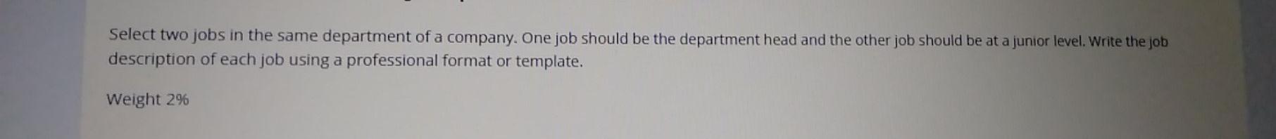 Select two jobs in the same department of a