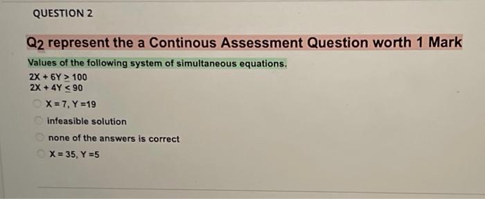 QUESTION 2 Q2 represent the a Continous