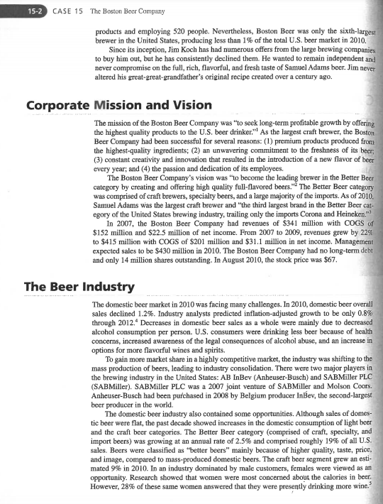 The Boston Beer Company BREWERS OF SAMUEL ADAMS