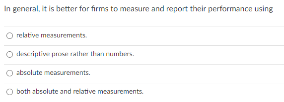In general, it is better for firms to measure and