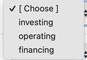 Identify which section of the cash flow statement