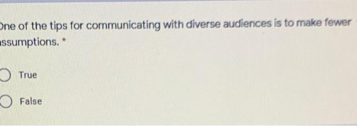 One of the tips for communicating with diverse