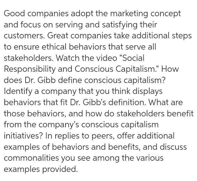 Good companies adopt the marketing concept and