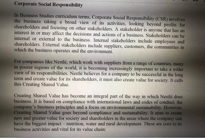 using exapmles from the case study , analyse how